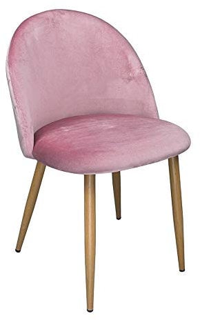 Sedia imbottita in velluto rosa mod. Sophie (Rosa, 1 pz)