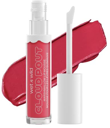 wet n wild, Cloud Pout Marshmallow Lip Mousse, matter, flüssiger Lippenstift 24 Stunden Halt, nicht trocknende und langanhaltende Formel, mit Arganöl, Avocadoöl und Vitamin E, Fluff You