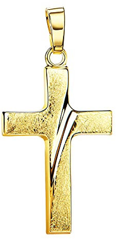 Kreuz-Anhänger Gold-Kreuz für Damen und Herren, Design- Ketten-Anhänger 585 Gold 14 Karat