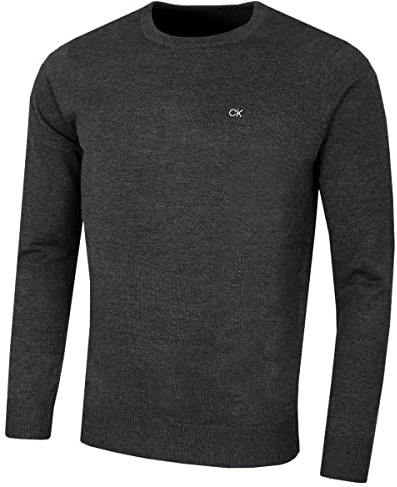 Calvin Klein Mens Crew Neck Sweater - Charcoal Marl - XXXXL