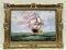 Segelschiffbilder Gemälde Segelschiff Antik Schiff auf dem Meer Wandkunst 90x70 Wandbild Antik Gemälde Kunstdruckbild