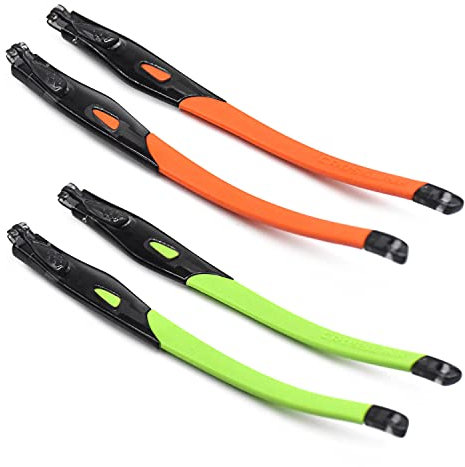 SOODASE Orange/Hellgrün Gummi Ersatz durchsichtige schwarze Rahmenbeine Für Oakley Crosslink Sweep/Switch Brillengestell