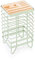Vitinni Knife Caddy – Kitchen Knives Storage Block, 8 Universal Slots, Lightweight, Rust Resistant Iron, Sustainable Bamboo, Multipurpose Cutlery Holder & Knife Block, Pastel Green Te Verde Range