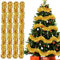 Weihnachtsgirlanden, 4pcs Lametta Weihnachtsbaum, 2m Lametta Girlande, Lametta Girlande Weihnachten, Weihnachtsdeko Lametta für Weihnachtsbaum Weihnachtsfeier, Geburtstagsparty Dekoration(Gold)