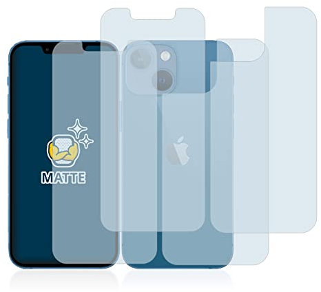 brotect Screen Protector Anti-Glare compatible with Apple iPhone 13 mini (Front+Back) (2 Pack) Screen Protector Matte, Protection Film