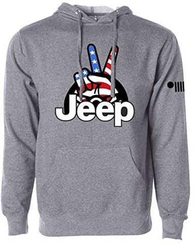 Jeep - Felpa con cappuccio e tasca frontale a marsupio unisex, Evelina, XX-Large
