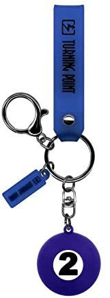 Porte Cle Dessin Animé Billard Porte-Clés Couple Cadeau Goutte Colle Doux Pv Pendentif Porte-Clés No 2 Boule Bleue Tibétaine