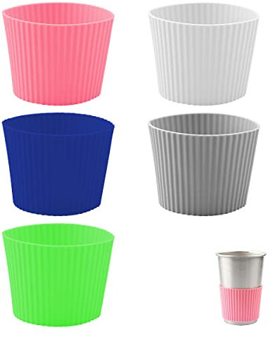 Jagowa Heat-Insulating Silicone Cup Sleeve Resistant Reusable Glass Bottle Cup Sleeve Protective Sleeve Reuse Glass Bottle Cup Sleeve