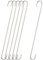sourcing map S Hanging Hooks, 16inch(400mm) Extra Long Steel Hanger, Indoor Outdoor Uses for Garden, Bathroom, Closet, Workshop, Kitchen, Matt Silver, 6Pcs