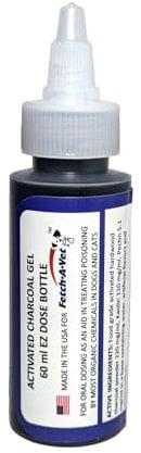 Fetch A Vet Activated Charcoal Gel 60ml EZ Dose Bottle (1-Pack) Pet Emergency First Aid Poison Antidote Treatment
