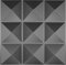 Eurodeco 3D Paneele PVC Kunststoffpaneele Wandpaneele Gaming Zimmer Wand Decke 3D Optik Pyramide (40) hochwertige & Harte PVC 3D Platten