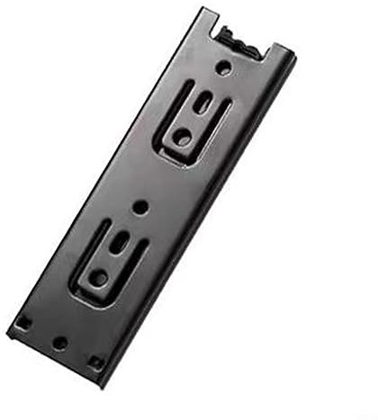 SPORTARC Kugellager-Schubladenschienen, Vollauszug, 45 mm breit, ultrakurz, klein, zusammenklappbar, 3 Kugelführungen, 150 mm, Schwarz, Metall, Seitliche Montage