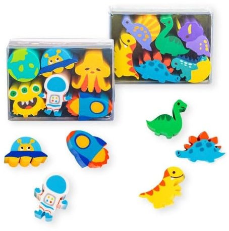 Trendhaus RADIERER Dino & Space Box 6er Set 2fach Sortiert