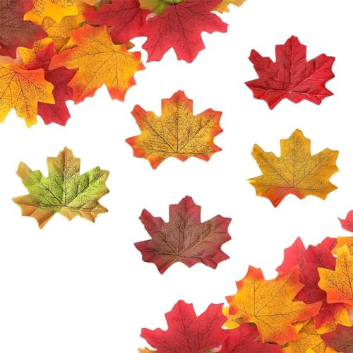 INGJIA 250pcs Blätter Deko Herbstblätter Deko Blätter Deko Herbst Streudeko Herbst Herbstblätter Deko Blätter künstliche blätter deko blätter Herbst Wald deko