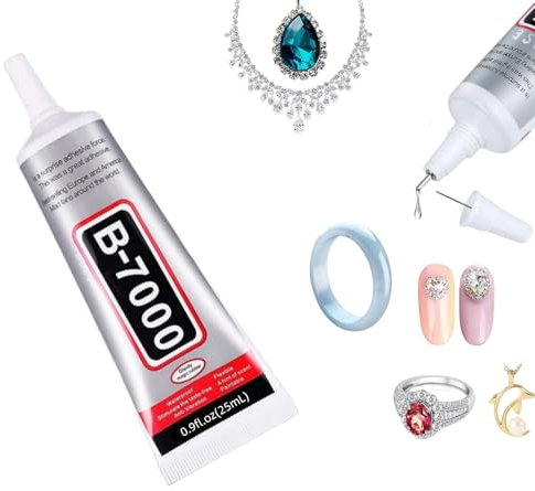 B7000 Super Glue, 25ML Multi-Functional Transparent Paste Adhesive - Suitable for Phone, Jewelry, Glass, Wood, Metal, Fabric (25ML-1pcs)