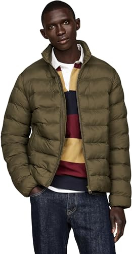 Tommy Hilfiger Herren Steppjacke Mid Weight Stand Collar Jacket ohne Kapuze