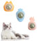 3 Pcs Bolas de Hierba Gatera Giratorias de 360° Bolas de Hierba Gatera para Gatos Autoadhesivas Juguetes para Gatos Naturales Comestible Bola Catnip Gato Pared Juguetes Interactivos para Gatos