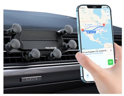 JNNJ Handy Halterung, Handyhalterung Auto, Kfz-Telefonhalterung, Kompatibel mit 6.8-8.6CM Smartphones, mit Widerhakenklammer Sehr Stark, für Lüftungsschlitze(Schwarz)