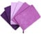 PHOGARY 6 Gants De Toilette Taille 15x21 cm, Très Doux & Absorbant Gants en Microfibre, Léger Petite Serviette Main pour Visage, Serviette Invité Pourpre avec Boucle de Suspension