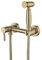 PenKee Bidet Spray Set, Brass Hot and Cold Water Bidet Bathroom Hand Shower Bidet Toilet Sprayer Hygienic Shower Wall Mounted Bidet Tap Set with Booster Nozzle,Brushed Gold