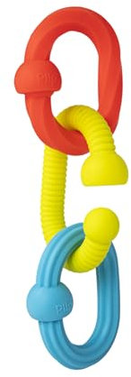 Fat Brain Toys Little Brainies Plip Grips | Buntes Silikonspielzeug mit verschiedenen Texturen, die sich zusammensetzen und trennen | sensorisches Spielzeug für Babys | Beißringe