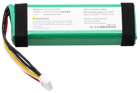 CHUNCAIL Akku 3,7V 6000mAh/22Wh für Harman Karton Allure Portable Amber Portable Smart Speaker