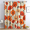 CozyRest Kinder Vorhänge Rote Und Orange Mohnblumen Ösen Gardinen mit Blickdichte Thermo Vorhang Kälteschutz Blackout Curtain Kinderzimmer Schlafzimmer Ösenvorhang Creme H 230 x B 117 cm