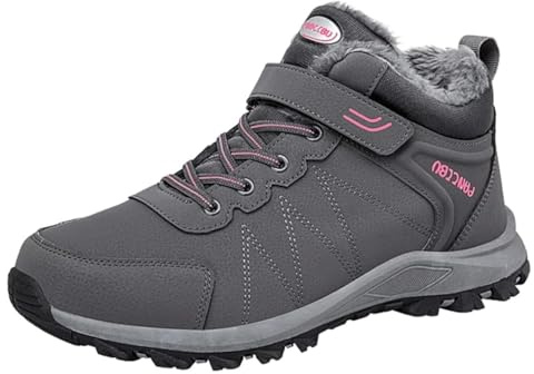 Moudn Stivali da Neve Donna Invernali Stivali Caldi Stivaletti da Escursionismo Antiscivolo Scarpe da Trekking Outdoor Impermeabili