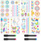 Temporäre Tattoos 10 Blätter Leucht Tattoos Unter Neon UV Schwarzlicht,neon Tattoos Erwachsene Teenager Kinder,Leuchtende Party Deko,festival Klebetattoos,Party Gadgets,Lustige Geschenke Geburtstag