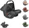 Lorelli Babyschale i-Size Joy (40-87 cm) verstellbar, Faltdach, Memory-Schaum, Farbe:schwarz