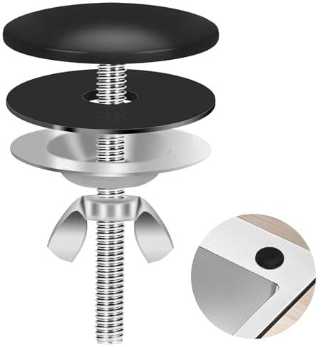 Sink Hole Cover, Stainless Steel Sink Cover, Kitchen Sink Blanking Cap, Sink Tap Hole Cover, Sink Tap Hole Stopper Sink Accessories for Keeps Kitchen, Bathroom Sink Clean(Black)