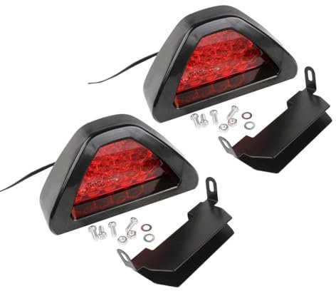 Aublinto Dritte Bremslicht Heckklappe LED Rücklicht Hinten Mit Strobe RGB LED Rückfahrlicht 12 Rotlicht Bremsrücklicht Universal Motors Motorrad LED Nebelscheinwerfer Bremssignallicht Bremsrücklicht