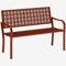 Outsunny 2-Sitzer Gartenbank, wetterfest Sitzbank, Gartenmöbel mit Rücken- & Armlehnen, Parkbank 240kg belastbar, Balkonbank für Balkon Terrasse, Garten, 127 x 63 x 85cm, Rot