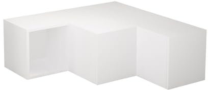 FWStyle 2 Drawer Corner TV Unit Modern Design Painted White Scratch Resistant - H32 X W90 X D92cm