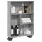 THOYTOUI Aufbewahrungswagen, Möbel Anrichte Hängendes Regal Bücherregal Verwendbar für Arbeitszimmer Wohnbereich Schlafzimmer Korridor Schmal Grau Sonoma 48x13x68 cm Holzwerkstoff