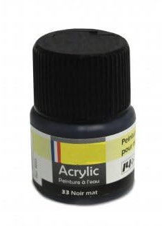 1 pot peinture de maquette : noir mat n° 33-12 ml - pour heller - accessoire maquette