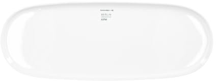 KPM Berlin LAB Platte oval, lang - 35 cm, Porzellan-Servierplatte, Servierteller oder Tablett, handmade, weiß im Geschenkkarton