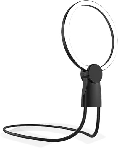 LED Lupenleuchte, 5X Lupe zum Lesen mit Schwanenhals Ständer, leselupe mit licht für Senioren zum Lesen von Büchern, Nähen, Kreuzstich, Lesehilfe, Lupenbrille