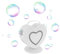 WindWilder Macchina per bolle di sapone con telecomando e serbatoio dell'acqua da 500 ml, rotazione a 90° e a 360° per bambini, matrimoni, feste (bianco)