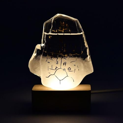 Crystal Wettervorhersage aus Sturmglas – künstlerisches Glasornament, Barometer, Wettervorhersage mit Flüssigkristallen, Luftdruckglas, Display