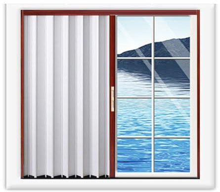 GOCHUSX Puerta Plegable Interior, Puertas Corredizas Tipo Concertina De Aluminio, Puerta Corrediza Plegable para Armario, para Dormitorio, Baño, Cocina Y Oficina