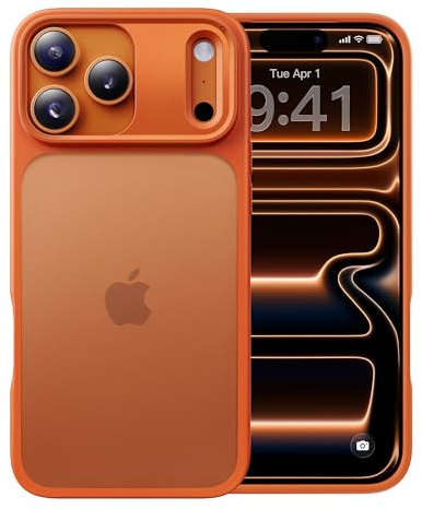 CASEKOO Shockproof Designed for iPhone 17 Pro Max Case, Orange | [16FT Military Grade Protection] Matte Finish Protective Phone Case Anti-Fingerprint Slim Hard Cover for iPhone 17 Pro Max