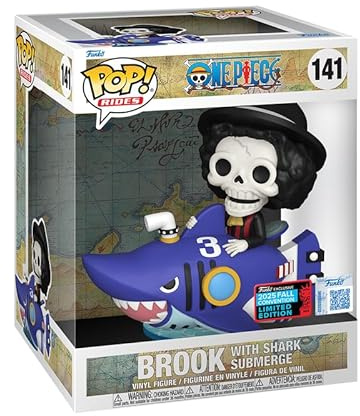 POP One Piece Brook with Shark Submerge Funko Exclusive 2025 Fall Convention Limited Edition 141 (with Plastic Protection)