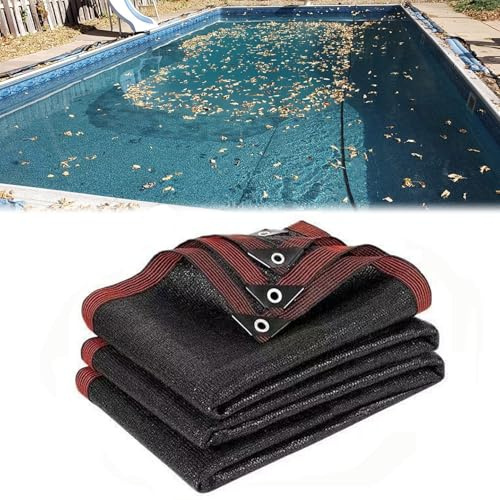 Rechteckige Pool-Laubkescher-Abdeckung mit Ösen, feines Netz, für Innen- und oberirdische Pools, 5 x 9 m, hält Blätter und Schmutz von Wasser fern