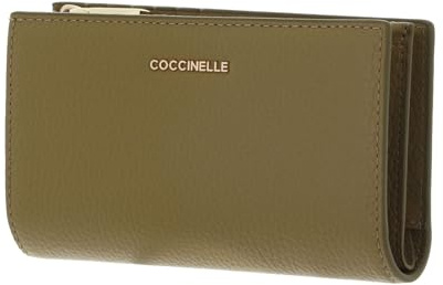 Coccinelle Leder Geldbörse Metallic Soft Wallet Seagrass Khaki
