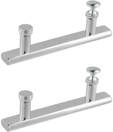 Shower Door Handle Replacement Door Handle Stainless Steel ABS Door Handles Suitable for Shower Enclosures with 145mm Hole Spacing Silver Pack of 2