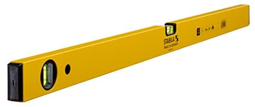 STABILA Wasserwaage Type 70, 90 cm, leichtes Alu-Profil, 1 Horizontal-Libelle, 1 Vertikal-Libelle, Made in Germany
