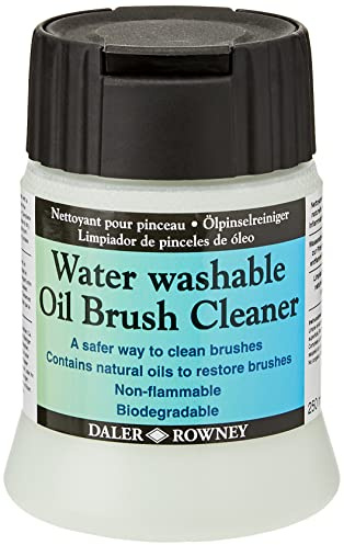 Daler-Rowney Georgian Oil Medium, Plastic Pot, 8.45oz - 250 ml, Water Washable Oil Brush Cleaner