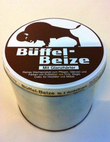 Büffelglanz Beize Bodenpaste dunkelbraun 1 KG Dose