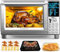Nuwave Bravo Four intelligent pour friteuse à air comprimé, convection de comptoir 12 en 1, capacité XL de 30 litres, commandes de température de 50 à 260 °C, réglages du chauffage supérieur et